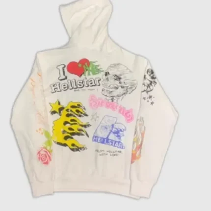 Hellstar Studios Summer Love White Hoodie